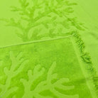 telo mare in spugna di cotone corallo lime